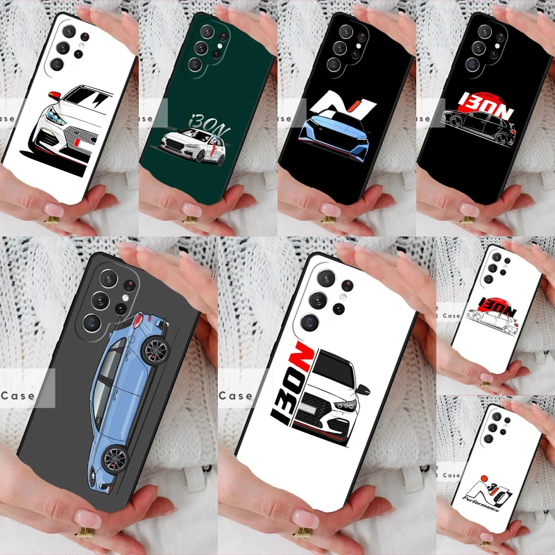 I30N Blue Car Phone Cover Case for Samsung Galaxy S26 Ultra S20 FE Note 10 S24 S23 S21 S25 Plus S22