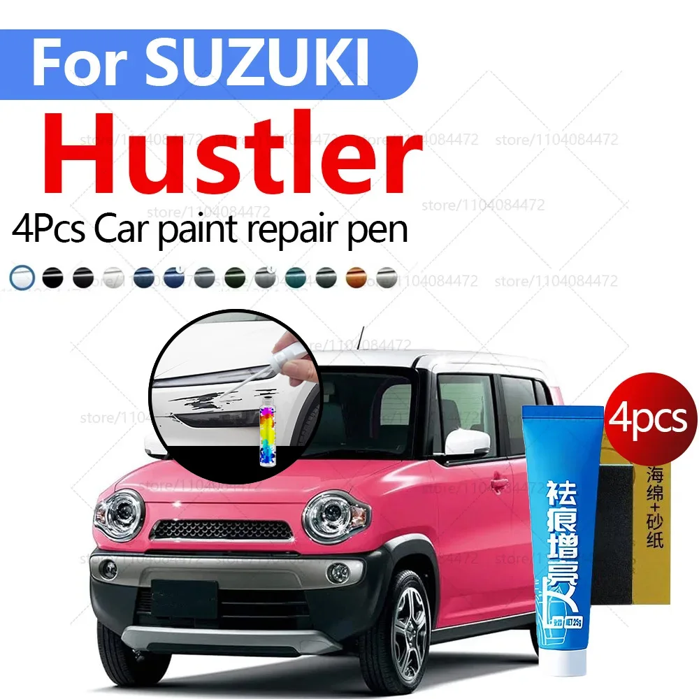 

Ручка для ремонта автомобильной краски для Suzuki Hustler 2014-2025 гг., аксессуары для ремонта царапин, 4 шт., белый ZA5, черный ZJ3, желтый, синий, ZFN, красный
