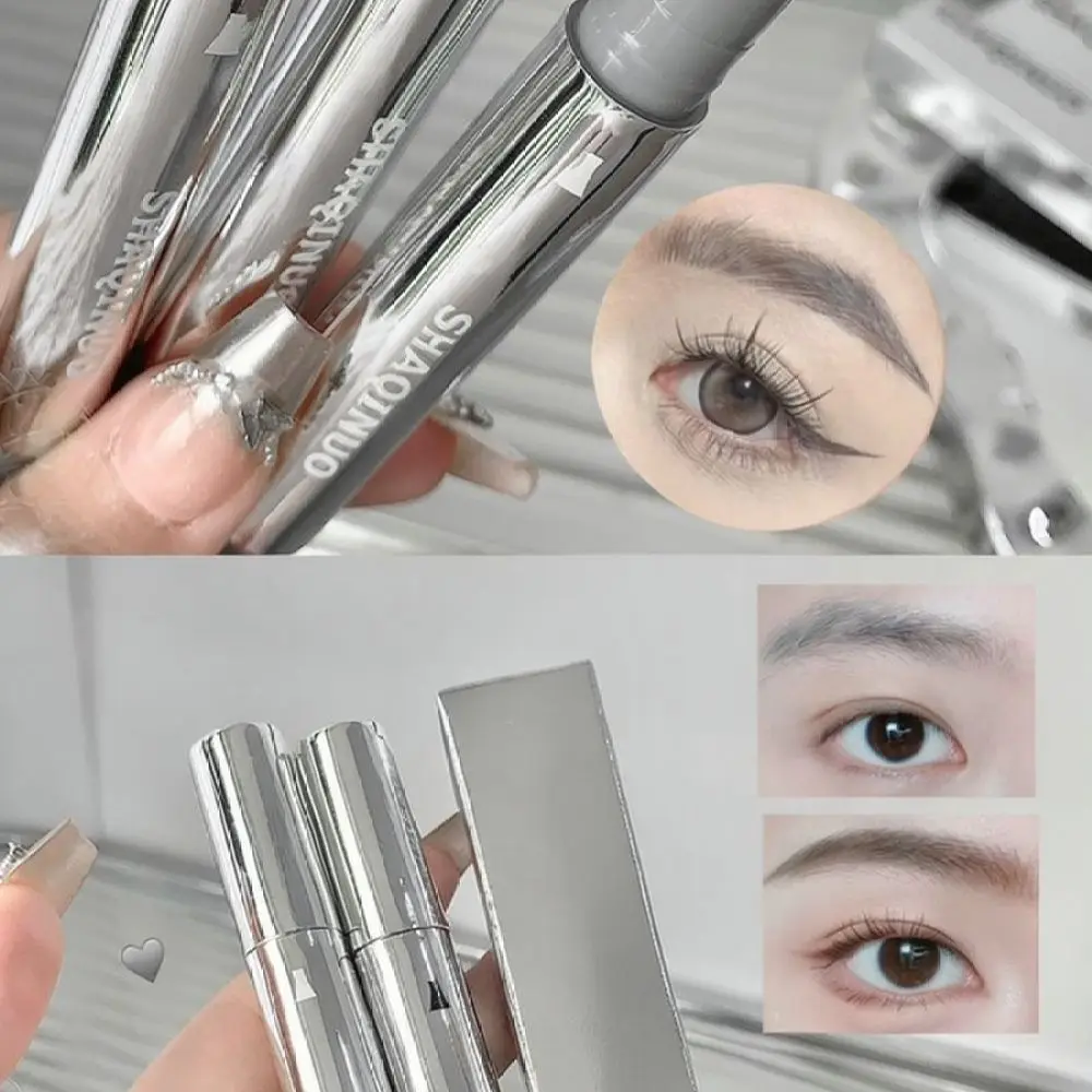 For For SHAQINUO Liquid Eyebrow Pen Professional Forked Tip Waterproof Natural Texture Precise Filling Brow Makeup Cosmetic Tool