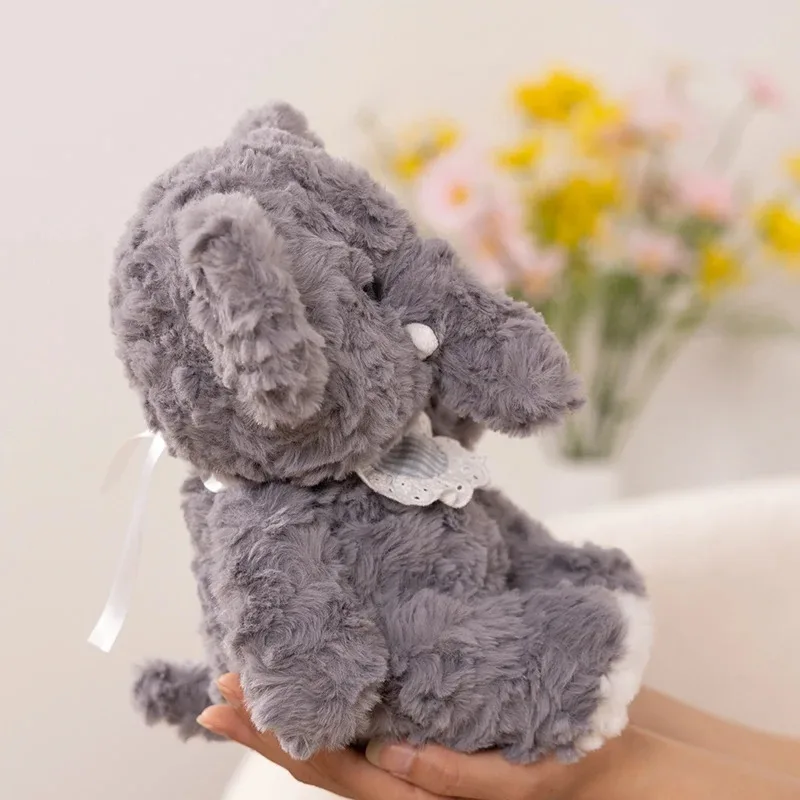 23cm morbido elefante grigio peluche grande elefante giocattoli animali di peluche peluche cuscino di peluche per bambini giocattoli per neonati regalo giocattolo per bambini carino