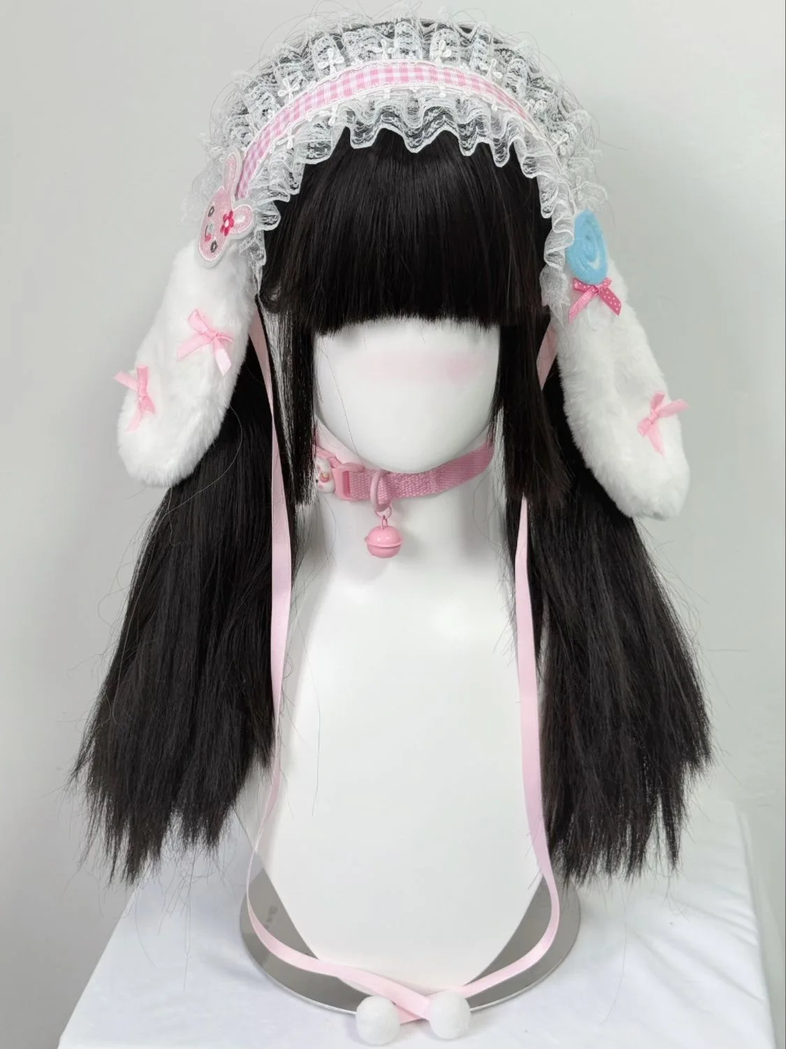Vrouwen Konijnenoren Haarbanden Cosplay Bunny Oor Hoofdband Kawaii Harige Oren Maskerade Anime Party Hoofddeksels Lolita Haaraccessoires