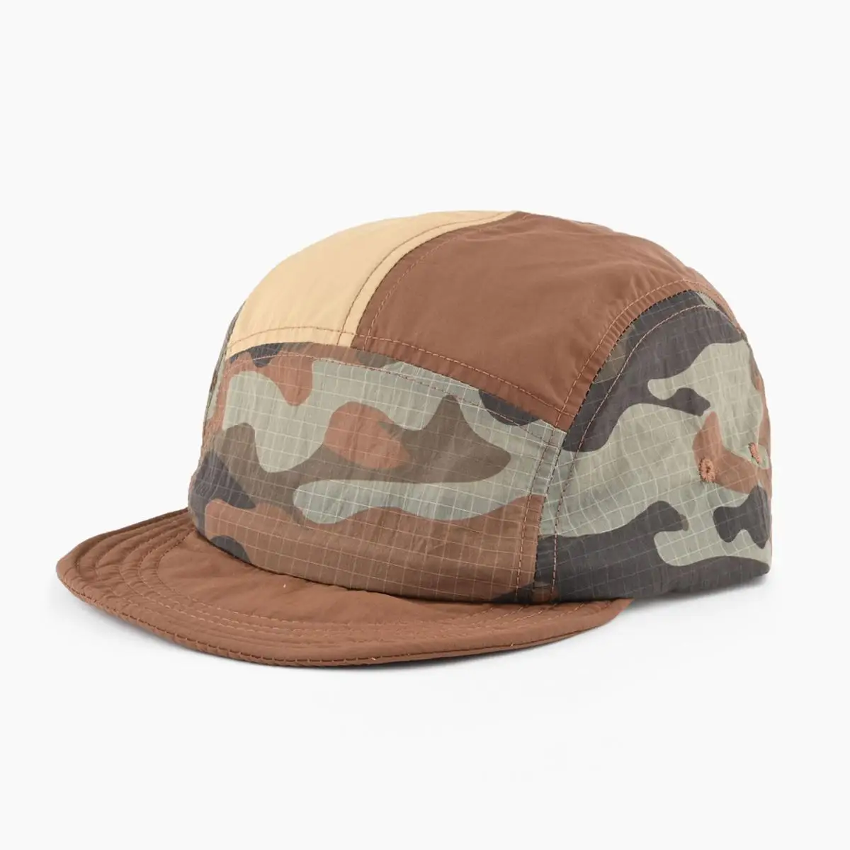 5 Panel Baseball Cap with Snapback Closure, Quick Dry Nylon Mesh Hat for Men Women Running Camping Outdoor Sports Streetwear