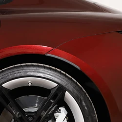 For Porsche Taycan 2019 2020 2021 2022  ABS Black Car Wheel Wheel Eyebrow Fender Eyebrow Protector Trim Sticker Auto Accessories