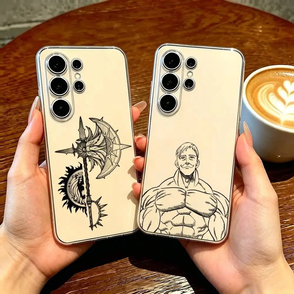 E-Escanor The Seven Deadly Sins  Phone Case Transparent Silicone Soft For Samsung S25,S24,S21,S22,S23,S30,Ultra,S20,Plus,Fe