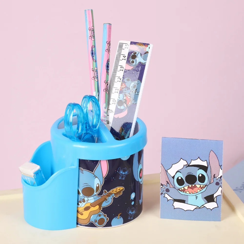 

Kawaii Stitch Desktop Transparent Drawer Stationery Storage Box Students Creative Cartoon Large Capacity Pen Holder Kids Gift