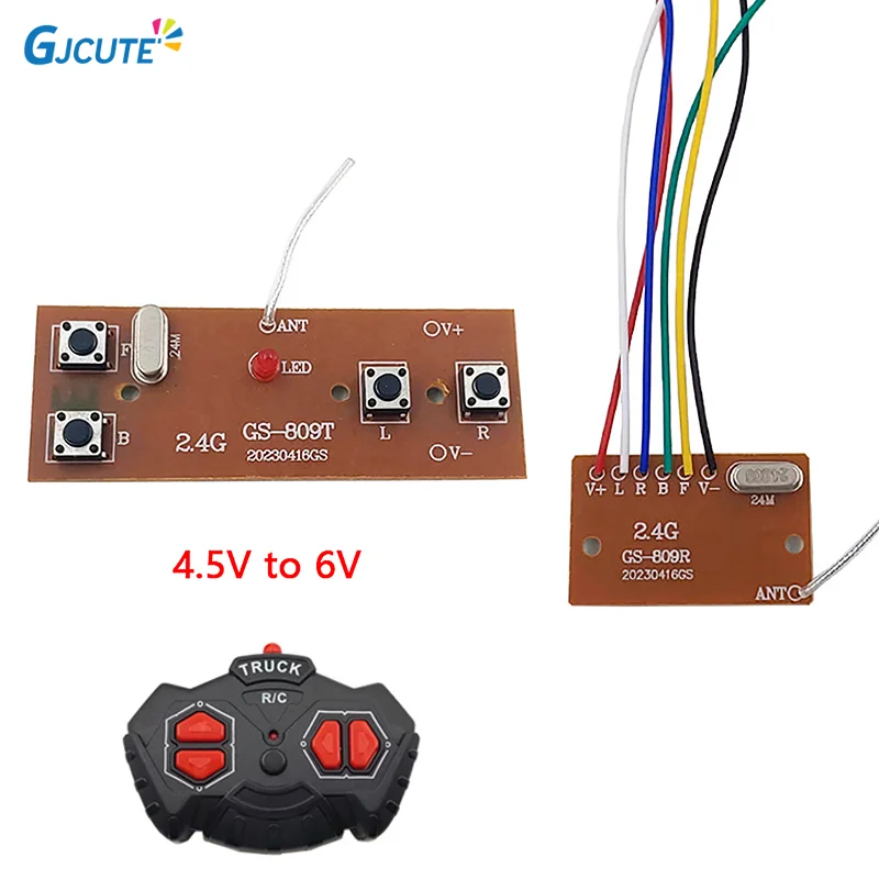 1 Set 2.4G Four-way Remote Control Module 4CH RC Remote Control Transmitter Receiver Circuit Board Accessories