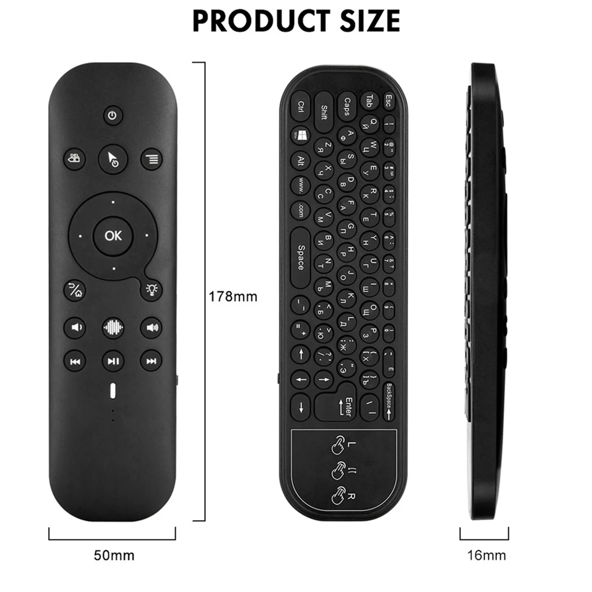 Versi Rusia G60S Pro BT Remote Control Suara Nirkabel 2.4G BT5.0 Remote Control Suara Mode Ganda dengan Layar Sentuh & A22K