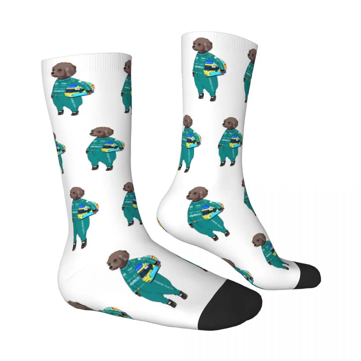 Fernando Alonso Socks dog Harajuku Stockings Autumn Anti Slip Women Men Socks Comfortable Graphic Skateboard Socks