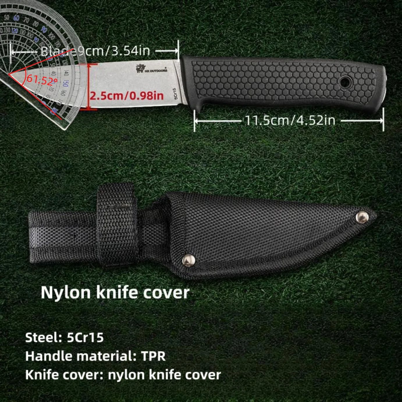 High Hardness Folding Portable With Wooden Handle, Multi-purpose Camping Survival Stainless Steel Knife