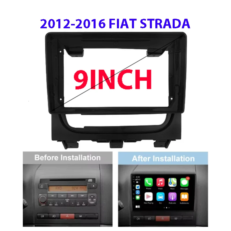 9inch 2Din car Radio For Fiat Strada 2012-2016 car panel Car stereo dvd Multimedia Frame