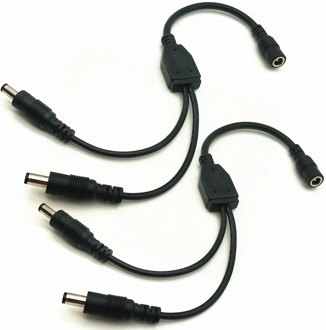 1 إلى 2/3/4/5/6/8 طريقة تيار مستمر كابل مقسم الطاقة 5.5 مللي متر 2.1 مللي متر 5 فولت 12 فولت محول الطاقة موصل الحبل لشريط LED أضواء كاميرا تلفزيونات الدوائر المغلقة #1