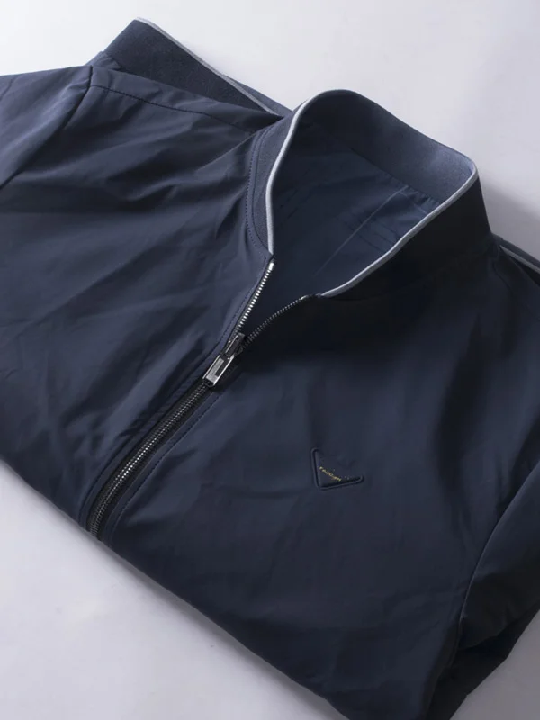 

Мужская шелковистая гладкая молочная шелковая куртка с бейсбольным воротником, весенне-осенняя модная повседневная верхняя одежда BAIM Brand Sli Urban Sle