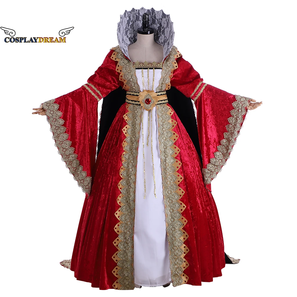 

Custom Made Queen Elizabeth Cosplay Costume Dress Queen Charlotte Dress Cosplay Costume Adult Women Wedding Dress 3XL