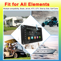 8 inch Waterproof IP6X marine multimedia player with Wireless CarPlay Android Auto perfect for Marine ATV boat Golf Cart