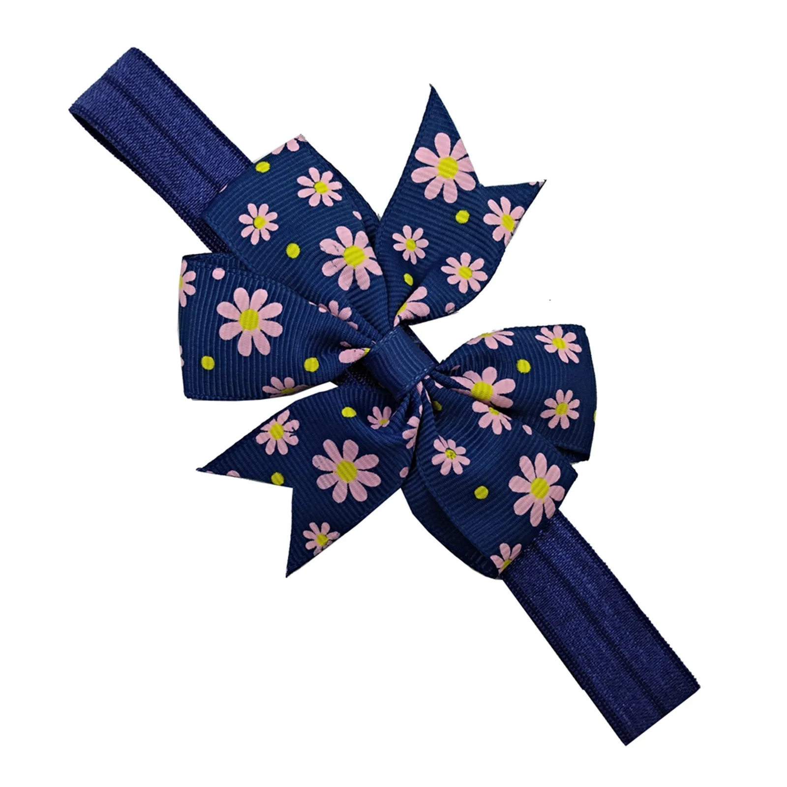 

Infant Girl Hair Bows Toddler Baby Girls Flower Headband Floral Prints Bowknot Elastic Hair Band For Infant Pizza Hair Band