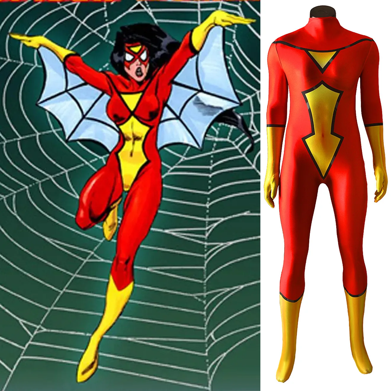 

Anime Spider Woman Cosplay Costume 3D Printed Spandex Bodysuits Superhero Halloween Costume Performance Outfit for Femal Girls