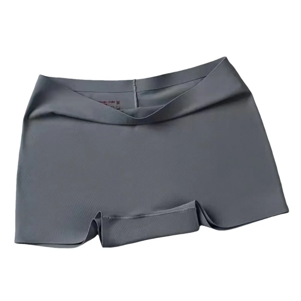 Safety Pants Summer Ice Silk Panties Mid Waist Seamless Seamless Ice Silk Briefs Thin Underwear Women's Boxer Underpants Girls