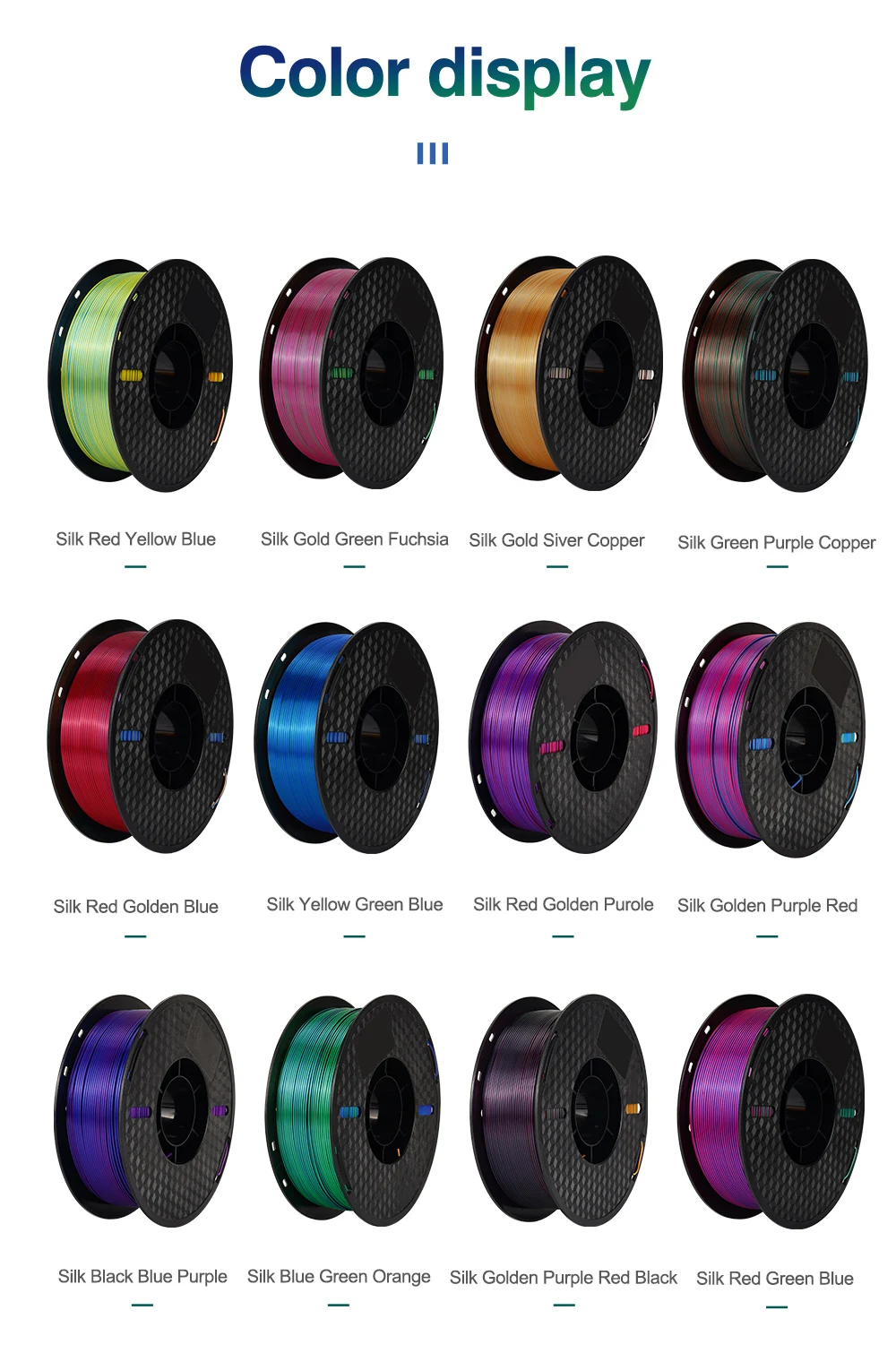 KEEPANG PLA/PETG/SILK/TPU 1.75mm 3D Printer Filament 5/10 Rolls Neatly Wound No Bubble 3D Printing Materials