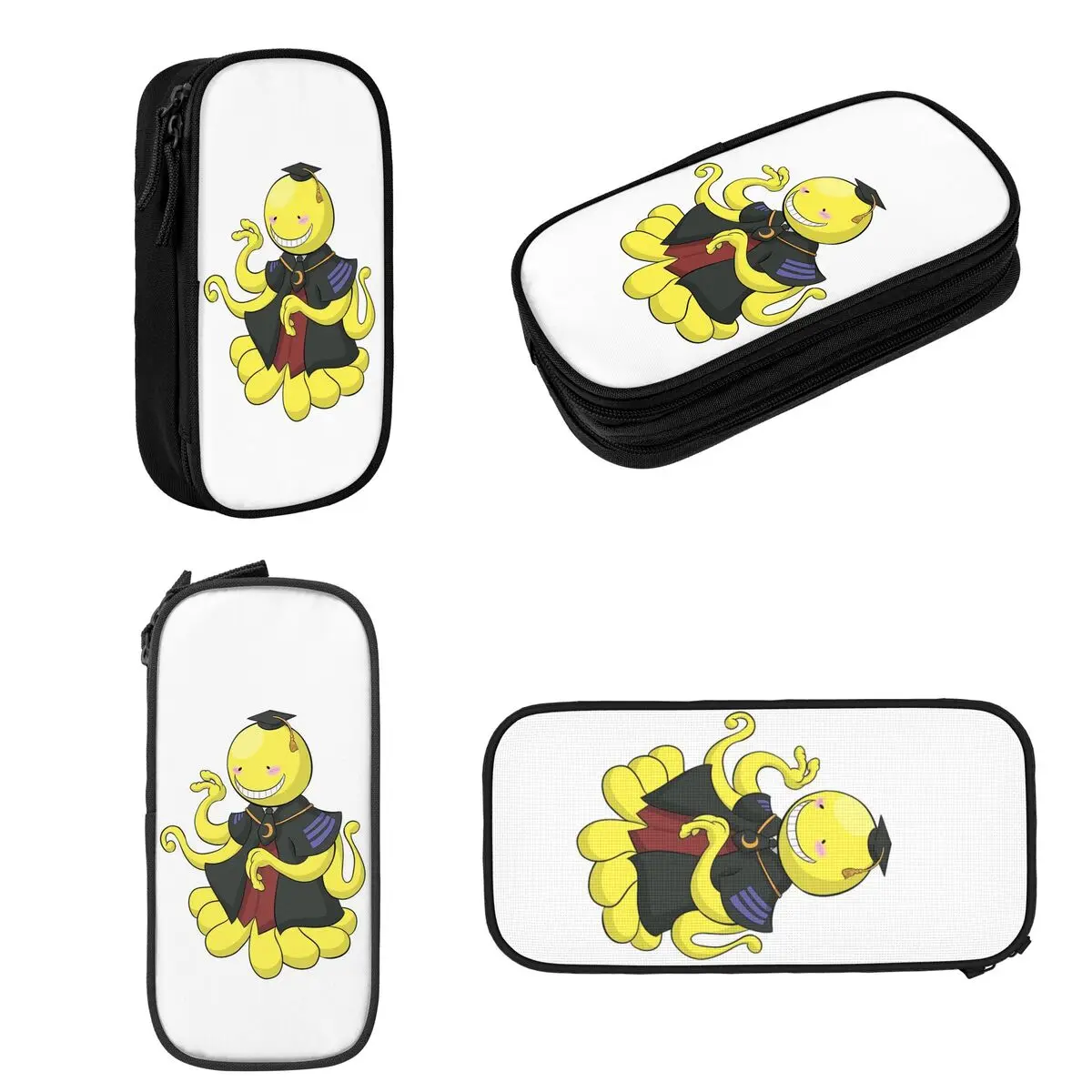 Imagem -02 - Estojos de Lápis Grandes Polvo Koro Sensei Grandes Bolsas de Caneta de Armazenamento Bolsa de Caneta para Meninos e Meninas