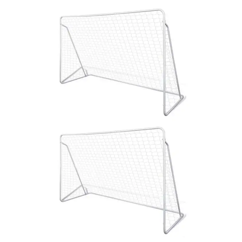 Filets de but de football, 2 pièces, 240 x 90 x 150 cm, acier