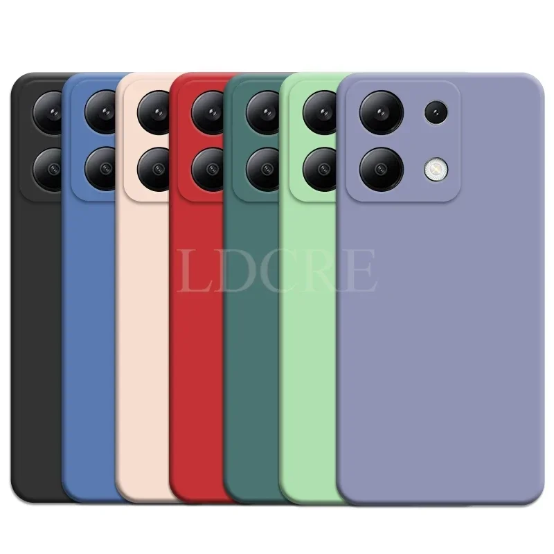 

For Xiaomi Redmi Note 13 Case Liquid Silicone Cover Redmi Note 13 Pro Plus Case TPU Protective Phone Case Redmi Note 13 Cover