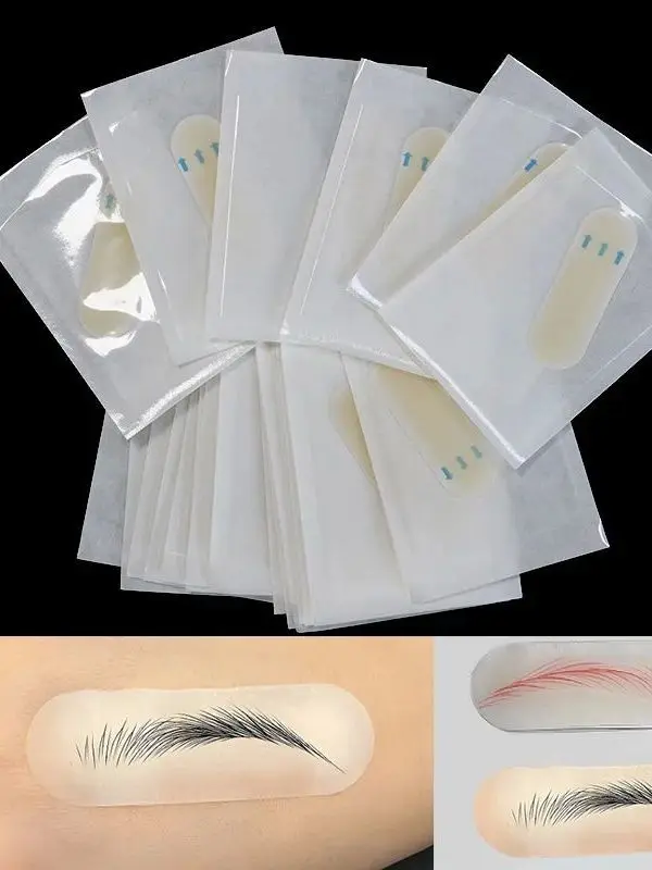 0203050枚入り永久眉毛練習用スキンメイクアップタトゥーdiy眉シェーピングキットプロフェッショナル眉毛タトゥー練習キット