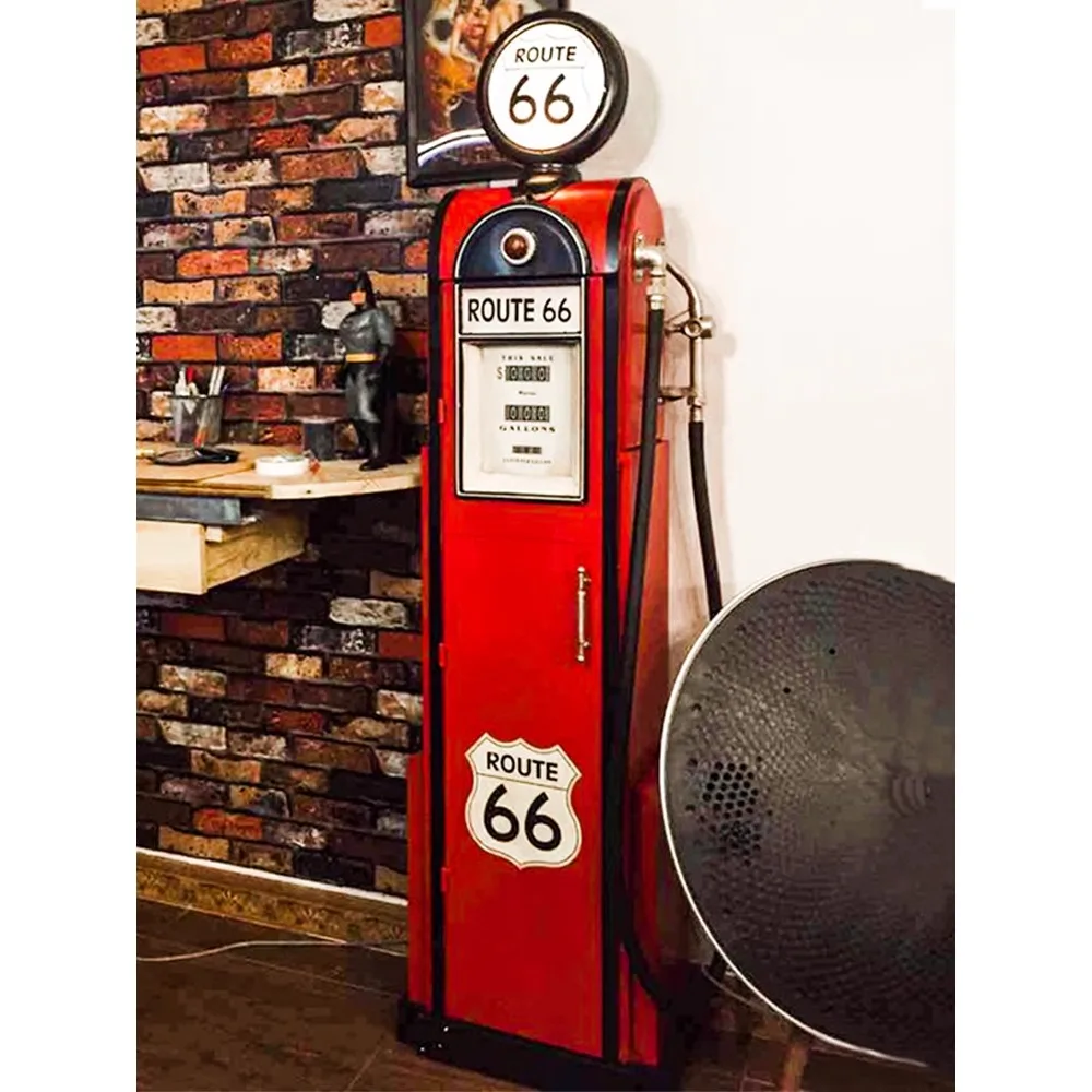 Customize large-scale retro nostalgic tin tanker model photography props bar cafe restaurant metal decoration.