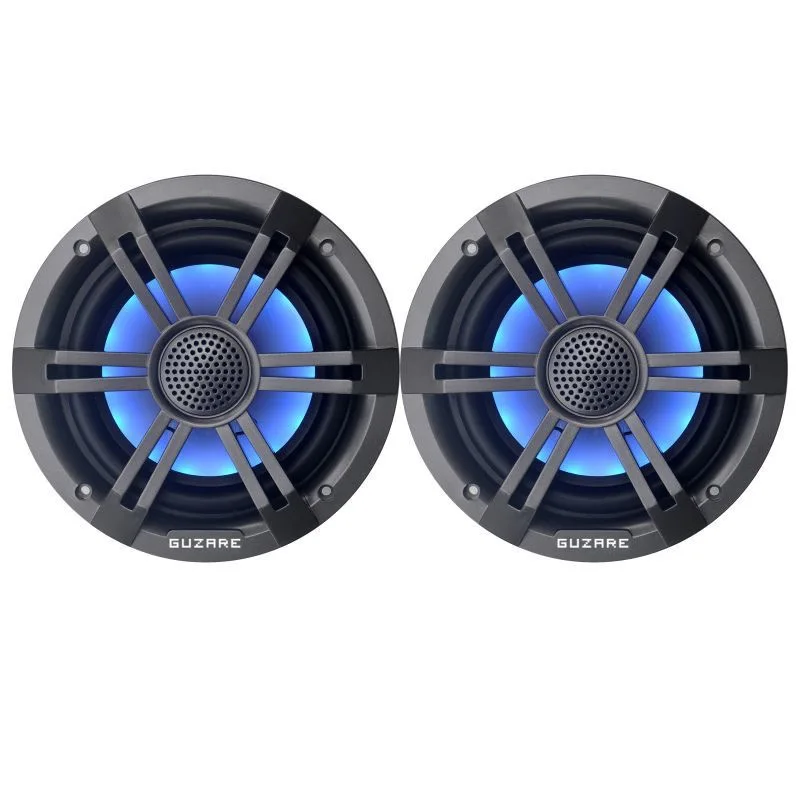 

6.5 Inch Marine Speakers, a Pair of Waterproof RV Boat Marine Stereo, with RGB LED Light, for Boat / Home Music Party
