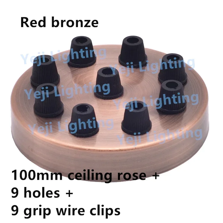 Top quality Multi Outlet Ceiling Rose with cord grip For Multi Ceiling Lamps - bronze 9 holes, 5 holes ,3 holes