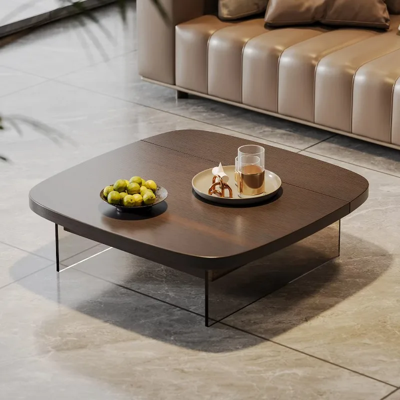 Living Room Height Adjustable Tea Table Home Style Luxury Solid Wood Coffee Dining Table with Competitive Prices