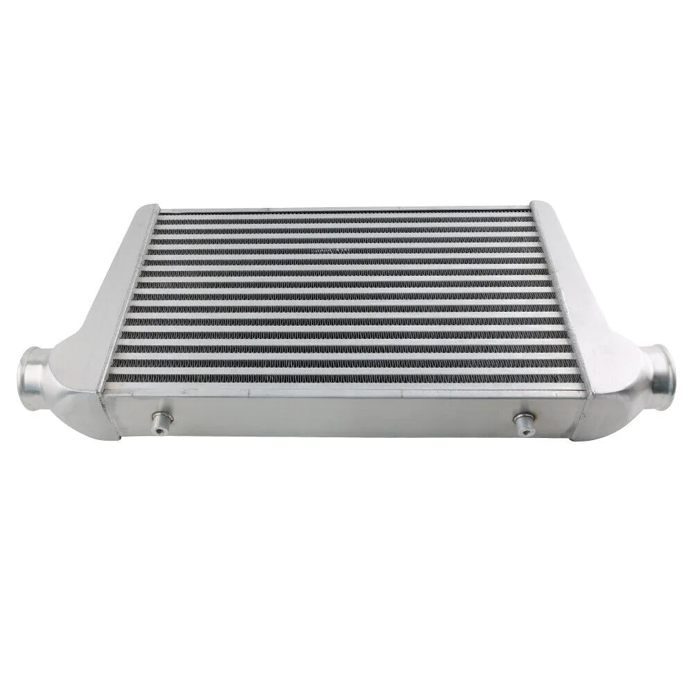 Intercooler Aluminium Universal Ukuran Besar 450X300X65Mm Inlet/Outlet 2.5 "Tabung & Dudukan Depan Sirip