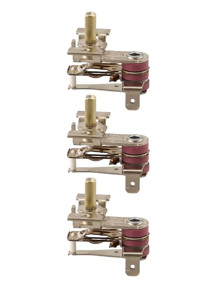 Juego de tres interruptores de control de temperatura con configuraciones ajustables clasificados en CA 250 V/16 A para varios electrodomésticos