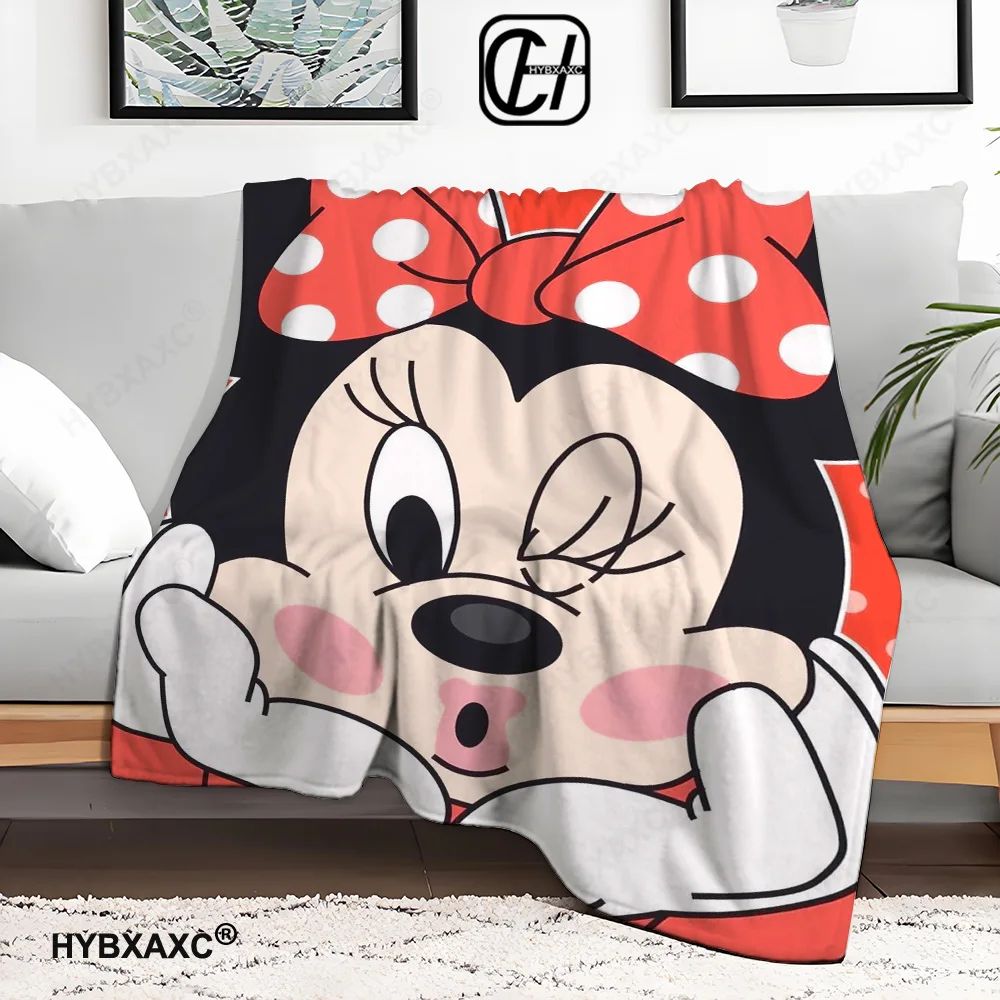 Mickey Minnie Mouse Throw Blankets Soft Fluffy on Bed Air Condition Sleeping Cover Bedding Throws Bed Sheet for Kids