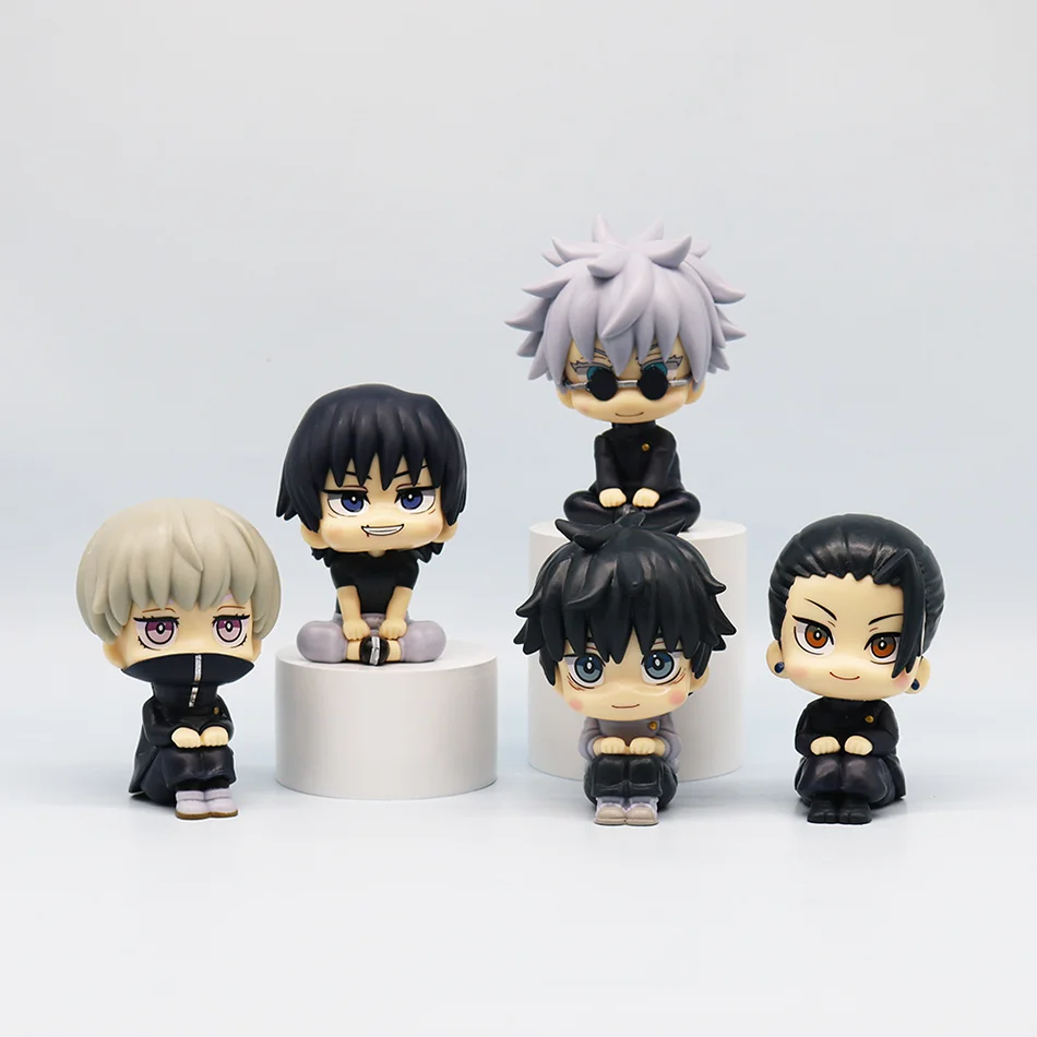 Anime lindo Fushiguro Toji Jujutsu Kaisen figura Gojo Satoru figura de acción versión Q muñeca Geto Suguru estatua 10cm PVC modelo Juguetes