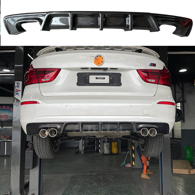 3 Series PP Plastic Car Rear Bumper Diffuser Lip Spoiler For BMW F34 GT M Ordinary 4 Door 2014-2018 Rear Bumper Diffuser Lip