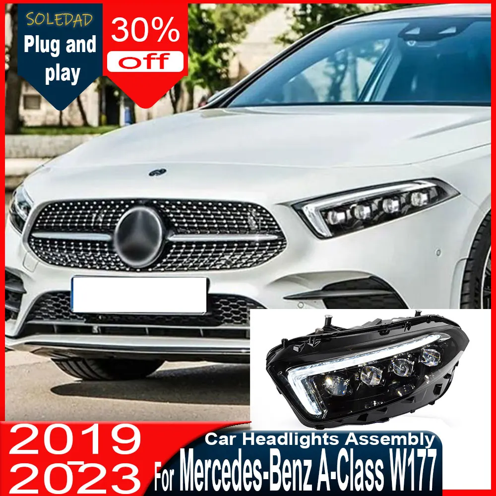 

Car Headlight For Mercedes-Benz A-Class W177 2019-2022 Lamps Daytime Running Lights Dynamic Turn Signals Assembly