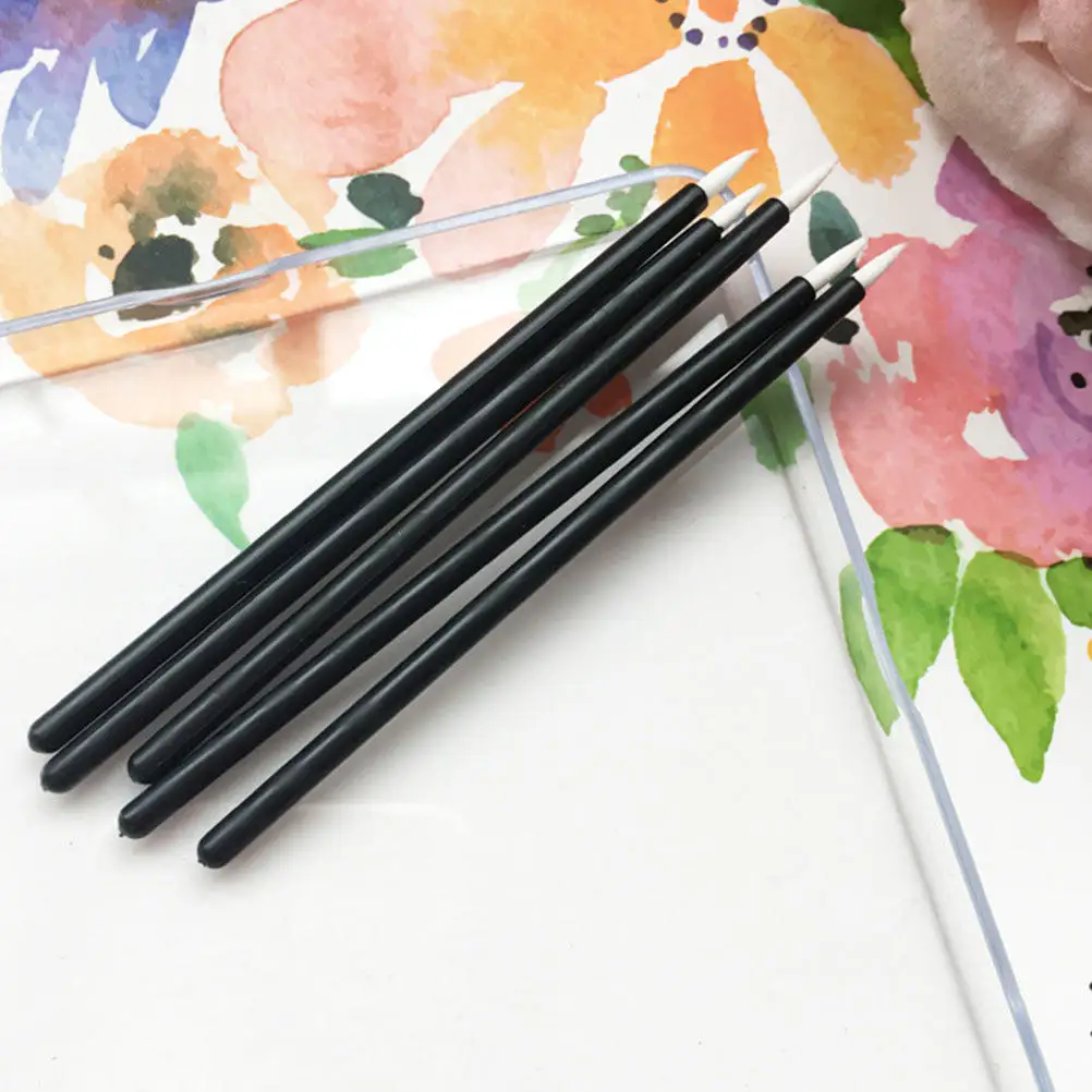 100 Stück Faser-Eyeliner Einweg-Make-up-Pinsel Praktischer Tragbarer Augenstift für Flüssig-Eyeliner Lippenkonturenstift Make-up-Pinsel Applikator