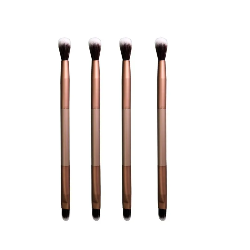 1/2/3PCS Double Head Eye Shadow Halo Dye Brush All Aluminum Tube Short Pole Brightening Artificial Fiber Concealer Makeup Brush