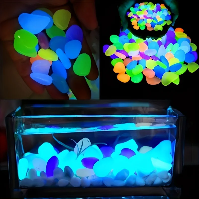 Glowing rock bulk garden outdoor garden glowing pebbles glowing stone backyard landscape fish tank plant decoration