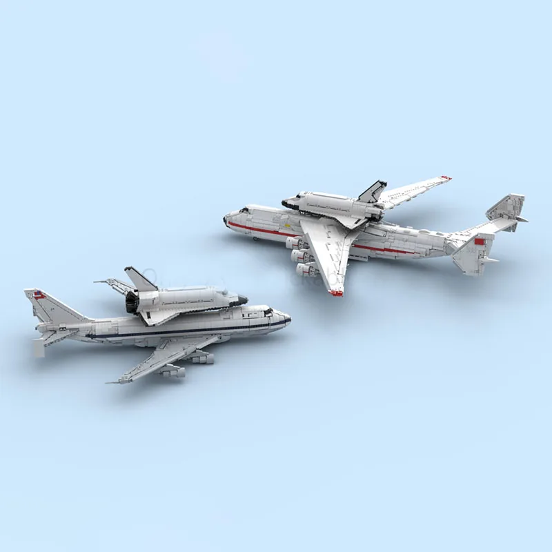 New product, MOC building block model, AN-225 carrying the Blizzard spacecraft (combination), modular, holiday gift, toy DIY set