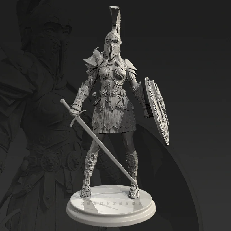 

50mm 75mm 90mm The Spartan General Resin Model Figure Gk Micro Miniature 3d Printed White Model Toy Unassembled And Unpainted