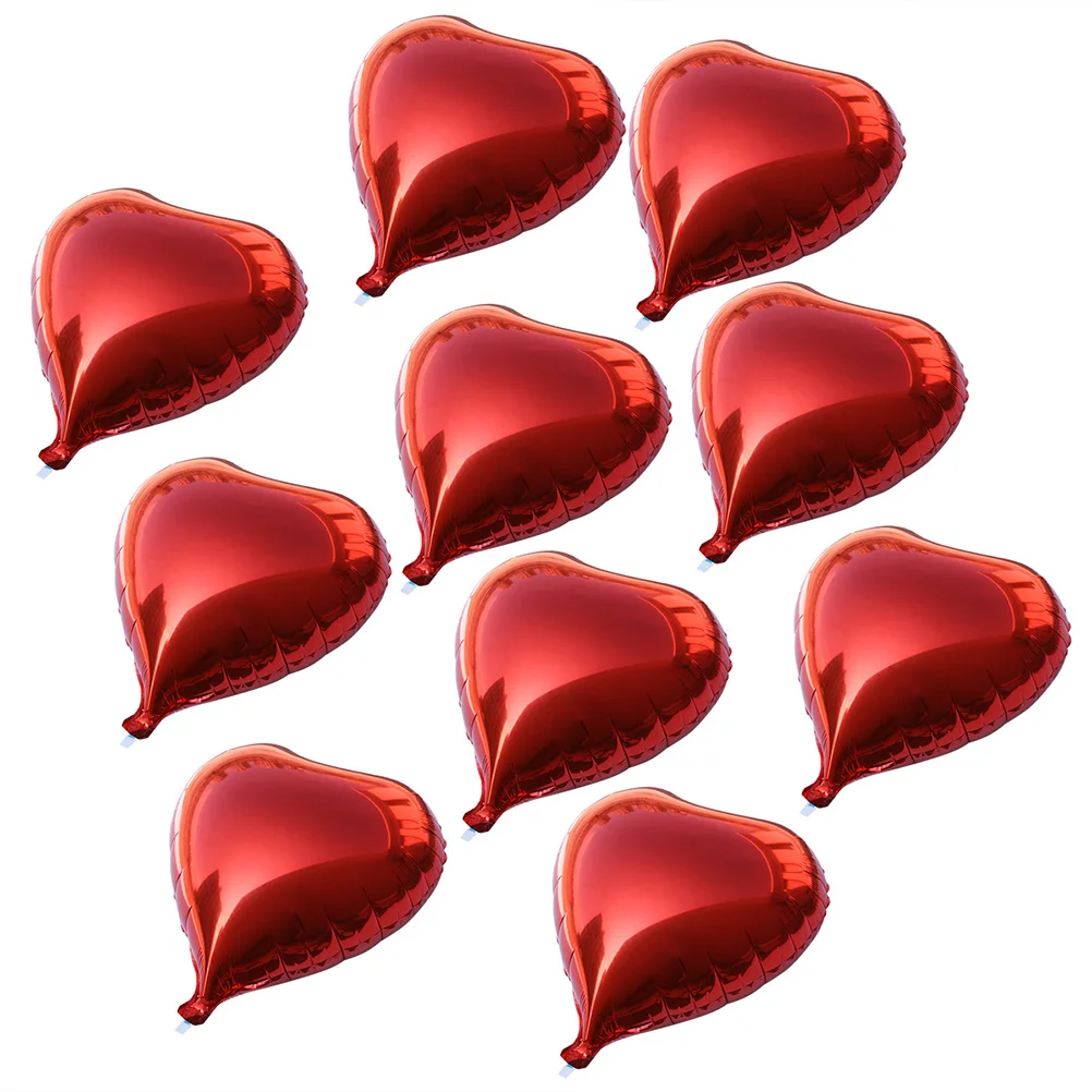 

25pcs Heart-shaped Love Balloons Aluminum Foil Non-toxic PartyDecoration BrightColor FullSize PhotoProps Balloons