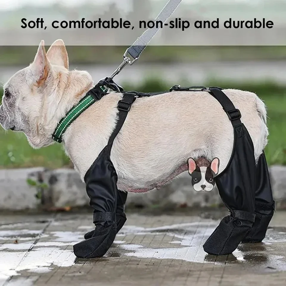 FATHIN Adjustable Dog Shoes Waterproof Dog Boots Pet Breathbale Shoes for Outdoor Walking French Bulldog XS S M L XL