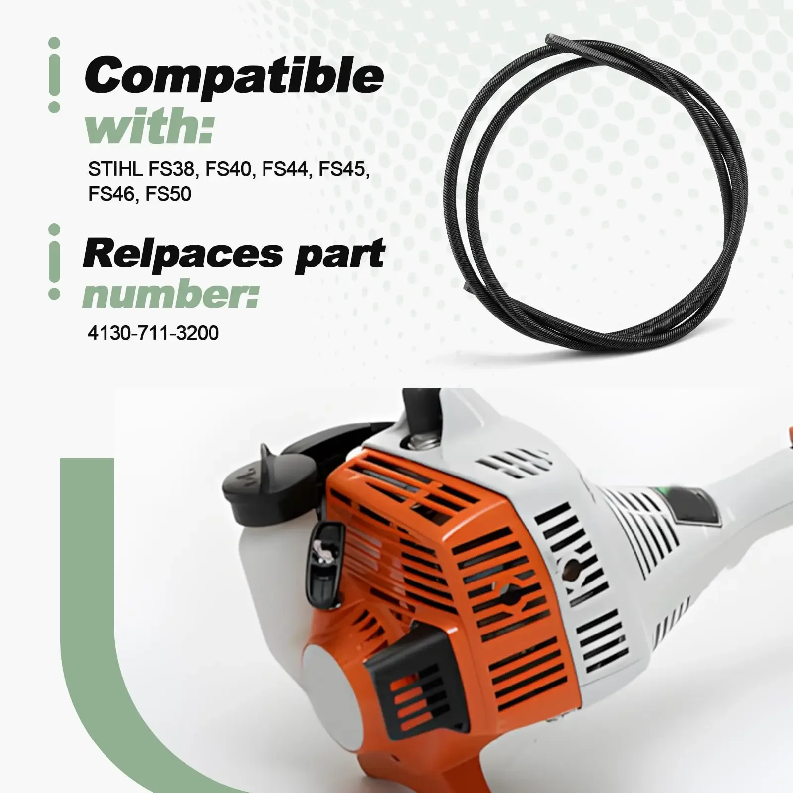 Replacement Flex Drive Shaft Compatible With Stihl FS38 FS40 FS44 FS45 FS46 FS50 Brush Cutters For Outdoor Garden Tools
