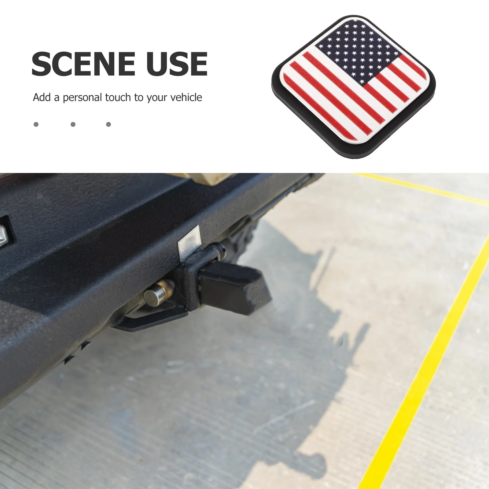 Penutup Hitch Trailer 2 Inci Desain Bendera Amerika Tutup Tabung Receiver Untuk Truk RV Trailer Aksesoris Hitch Penarik Kendaraan