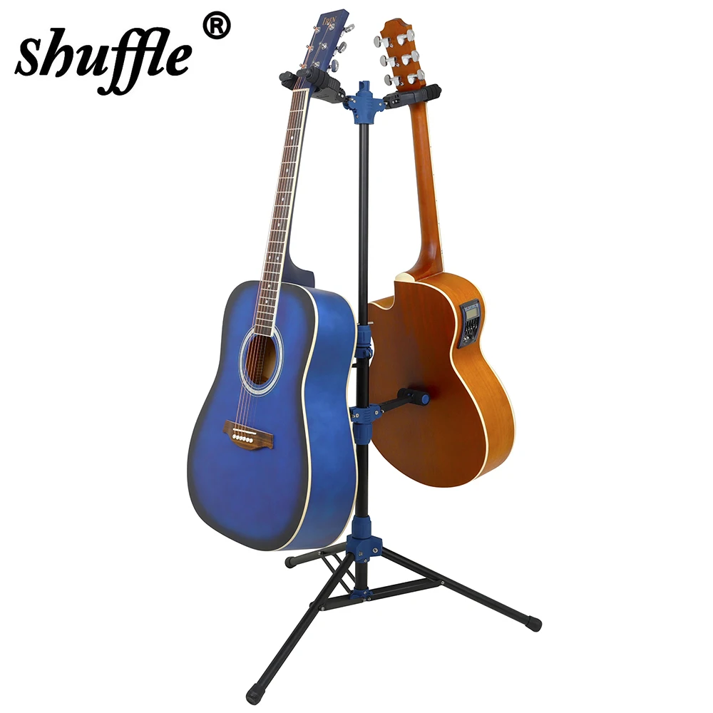 Shuffle Guitar Stand Foldable Acoustic Electric Bass Guitar Floor Bracket Portable Scratch-Proof Anti-skid Holder Display Rack