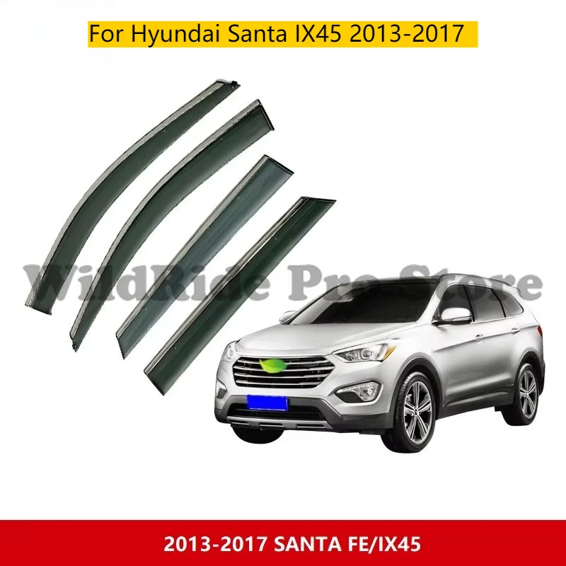 

Door Visor for Hyundai Santa IX45 2013-2017 Window Visor Rain Shield Windshield Sun Rain Guard