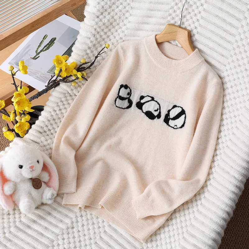 Basic  Soft  Unisex Style 100%  Merino Wool  Sweater Autumn And Winter  Pullover  Long Sleeve O-Neck  Children's Clothing Tops view 3