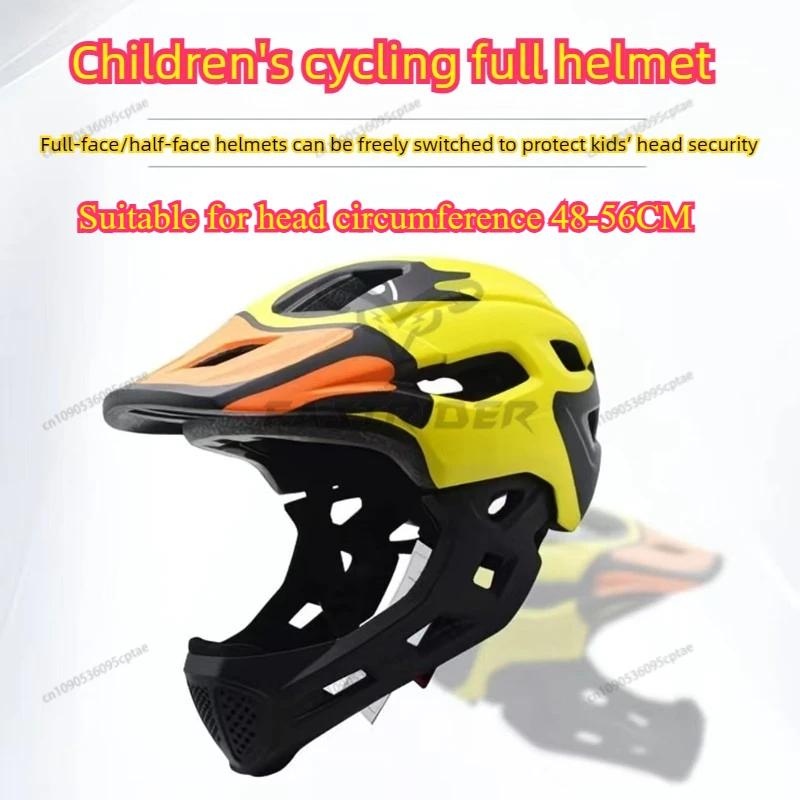 Children's Helmet Balance Bike Cycling Sports Protective Gear Scooter Full Helmet Integrated Molding Removable Chin