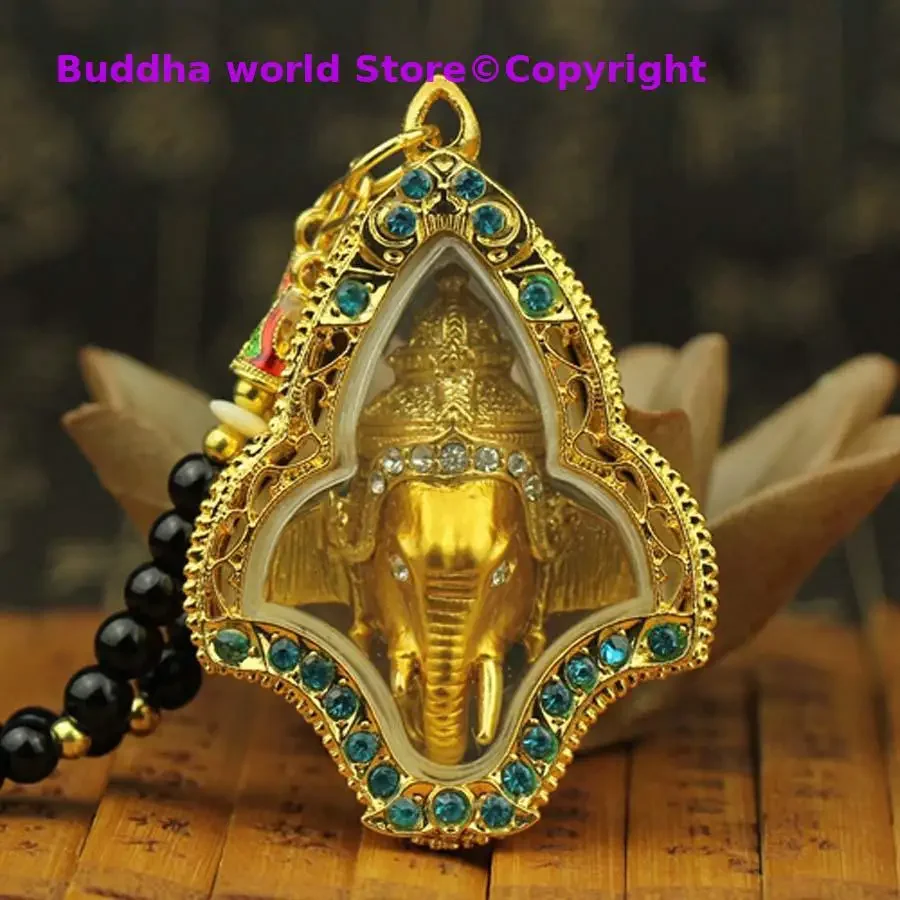 2025 NEW Asia Thailand Tibet efficacious golden Garnesh Ganapati God of wealth  GOOD LUCK Amulet Buddha Pendant increase wealth